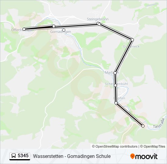 5345 bus Line Map