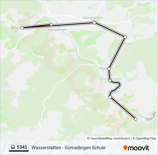 5345 Bus Line Map