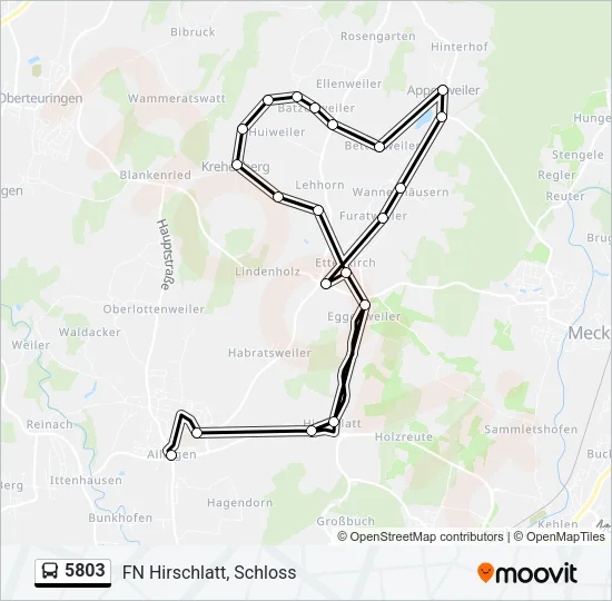 5803 Bus Line Map