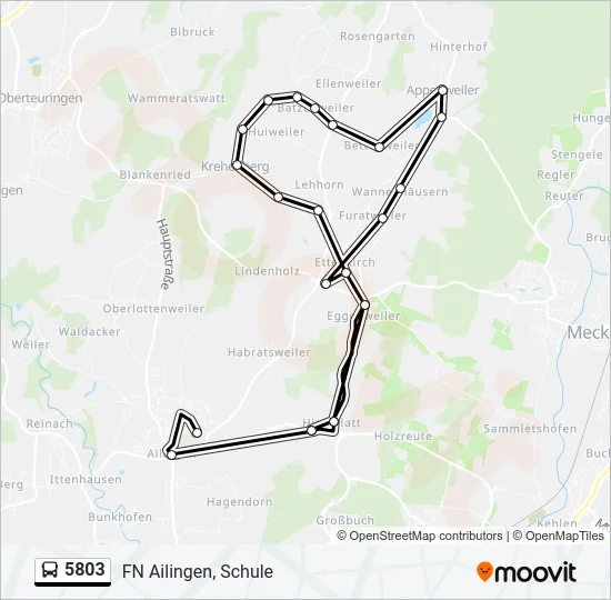 5803 Bus Line Map