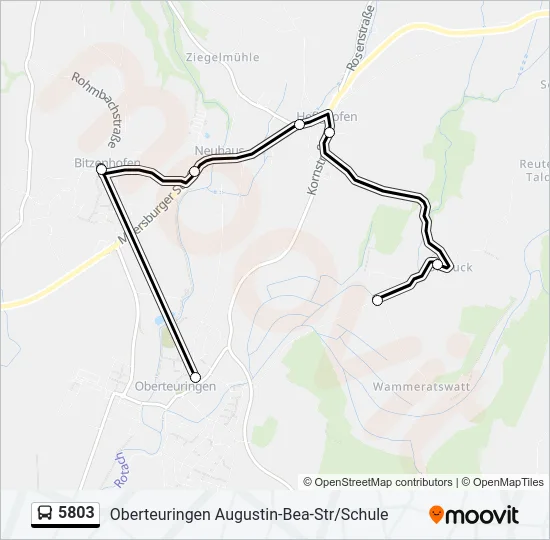 5803 Bus Line Map