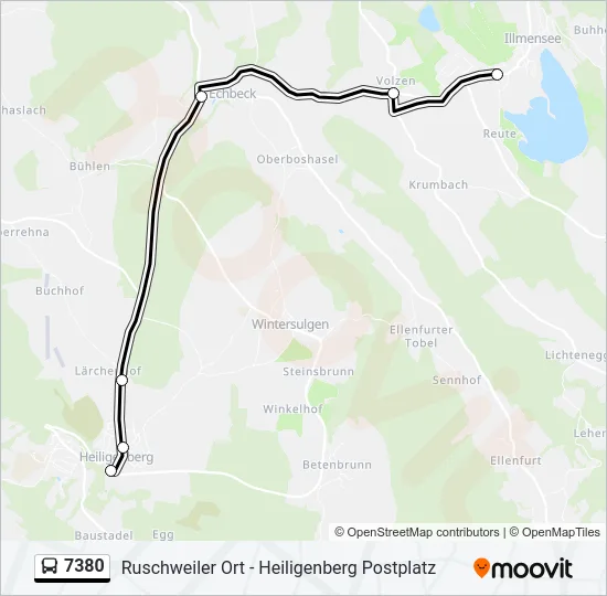 7380 Bus Line Map