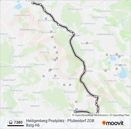 7380 Bus Line Map