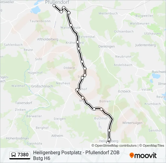 7380 Bus Line Map