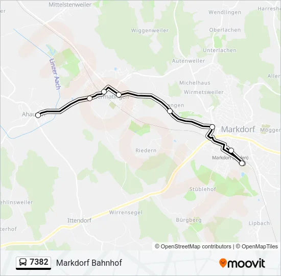 7382 Bus Line Map