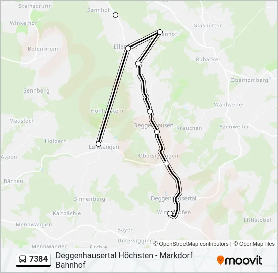 7384 Bus Line Map