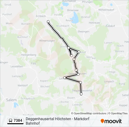 7384 Bus Line Map