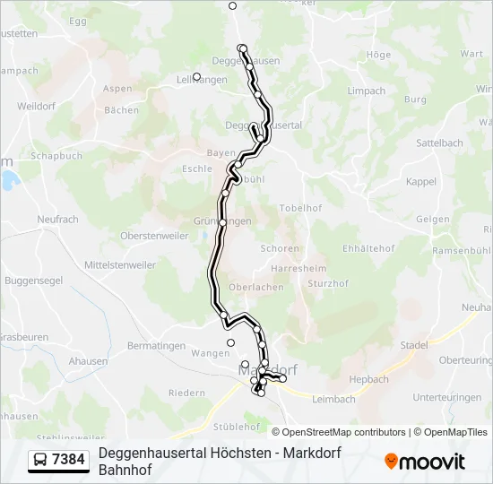 7384 Bus Line Map