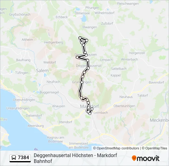 7384 Bus Line Map