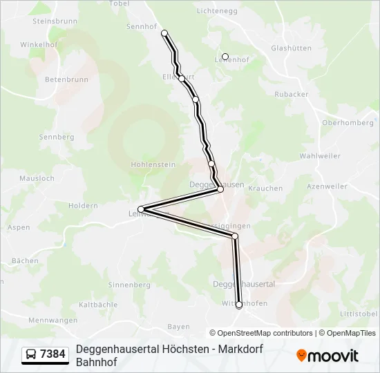 7384 Bus Line Map
