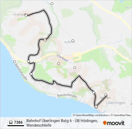 7386 Bus Line Map