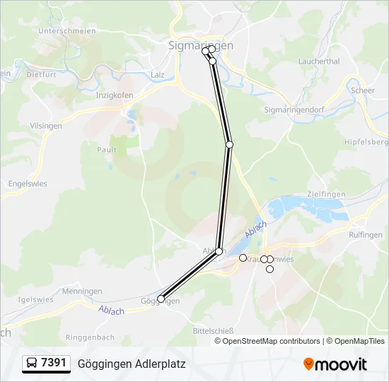 7391 Bus Line Map