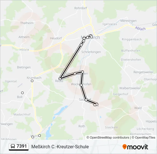 7391 Bus Line Map