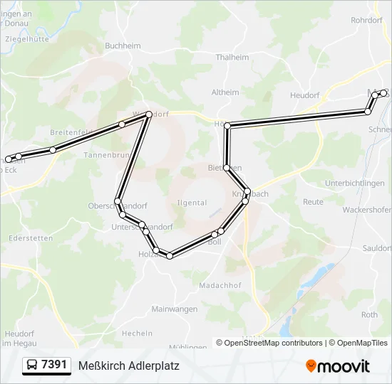7391 Bus Line Map