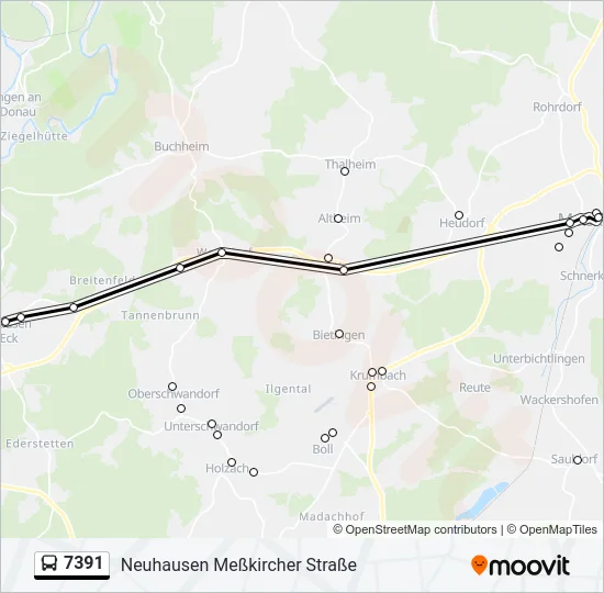 7391 Bus Line Map