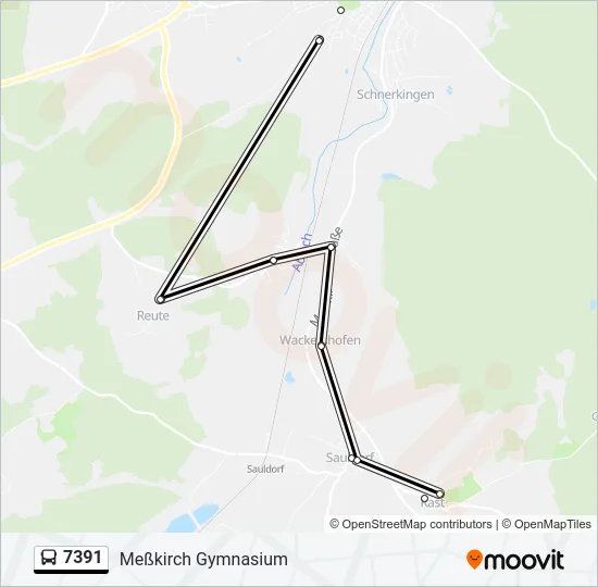 7391 Bus Line Map