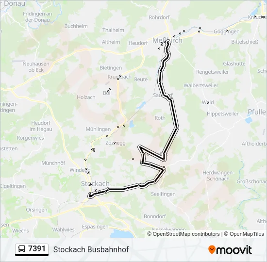 7391 Bus Line Map