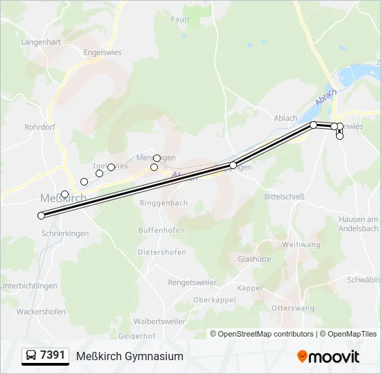 7391 Bus Line Map