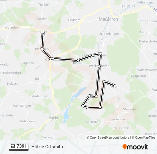 7391 Bus Line Map