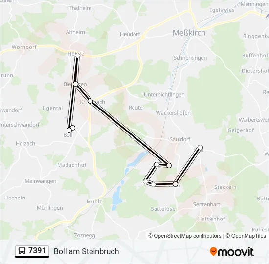 7391 Bus Line Map