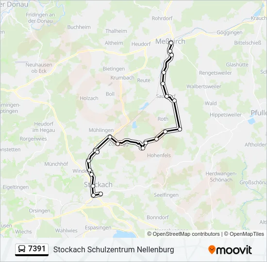 7391 Bus Line Map