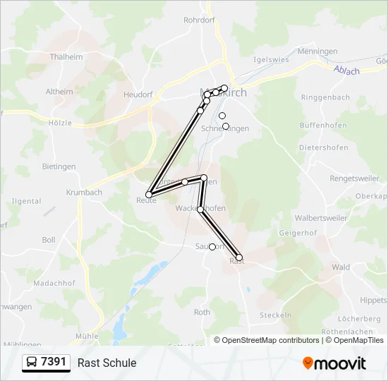 7391 Bus Line Map