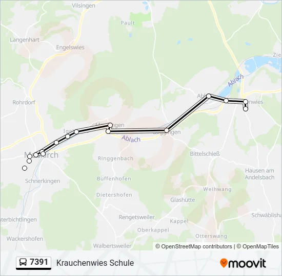7391 Bus Line Map