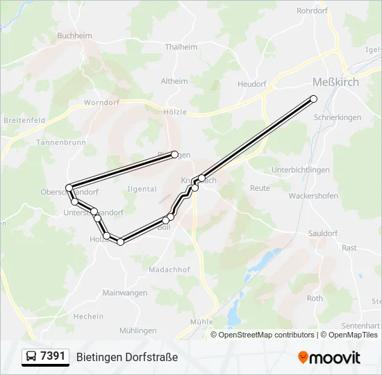 7391 Bus Line Map