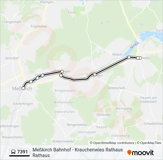 7391 Bus Line Map