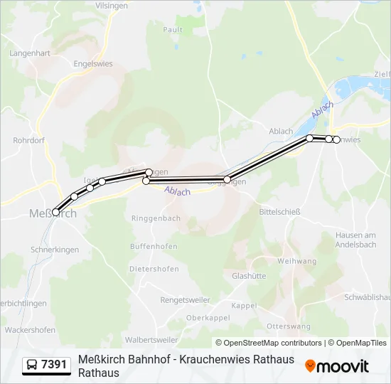 7391 Bus Line Map