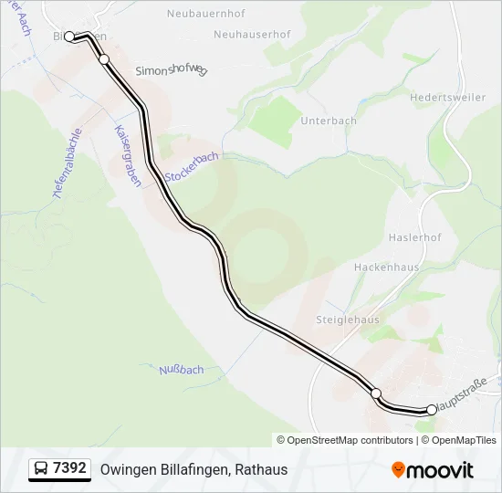 7392 Bus Line Map