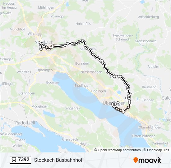 Buslinie 7392 Karte