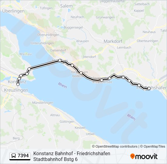 Автобус 7394: карта маршрута
