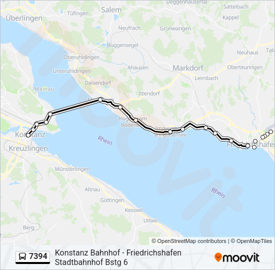 Автобус 7394: карта маршрута