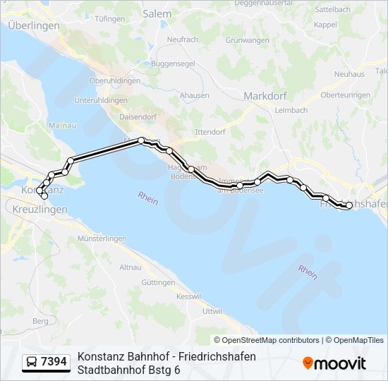 Автобус 7394: карта маршрута