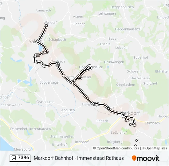 7396 Bus Line Map