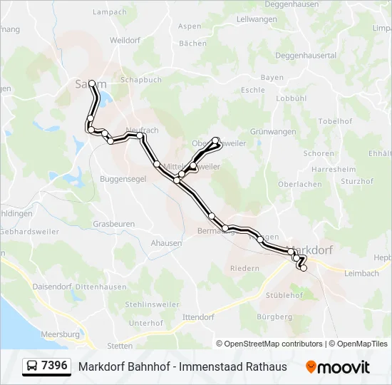 7396 Bus Line Map