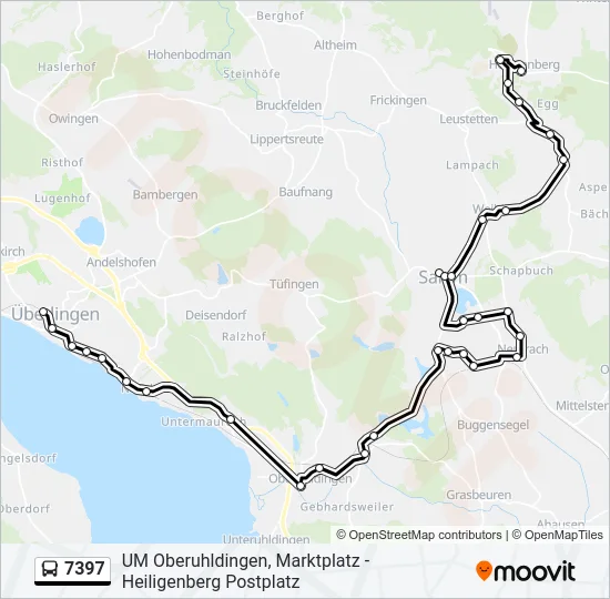 7397 Bus Line Map