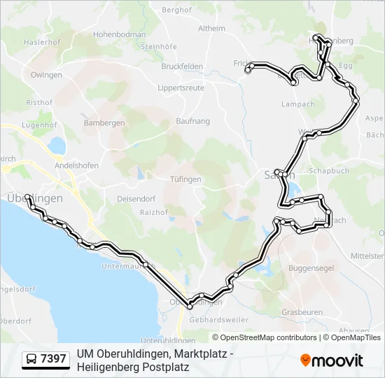 7397 Bus Line Map