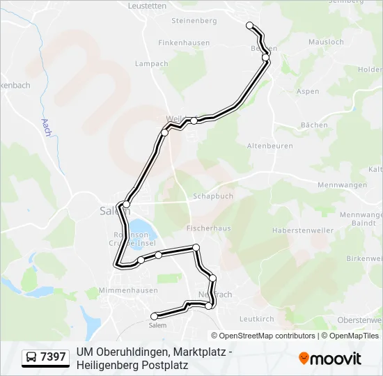 7397 Bus Line Map