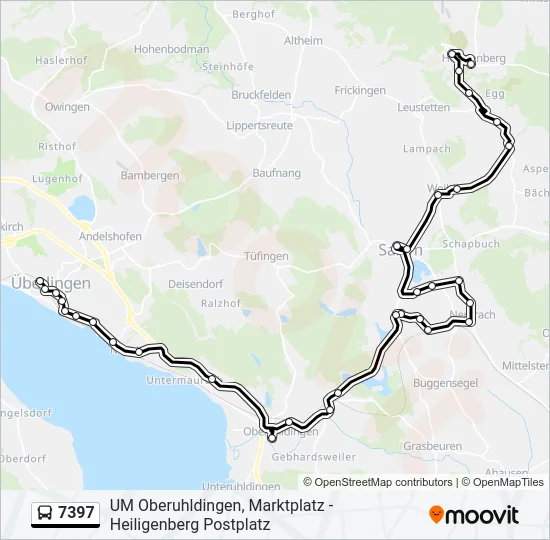 7397 Bus Line Map