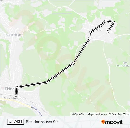 7421 Bus Line Map
