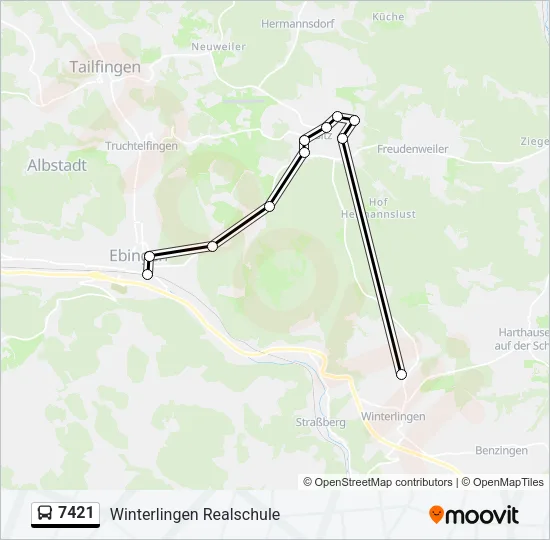 7421 Bus Line Map