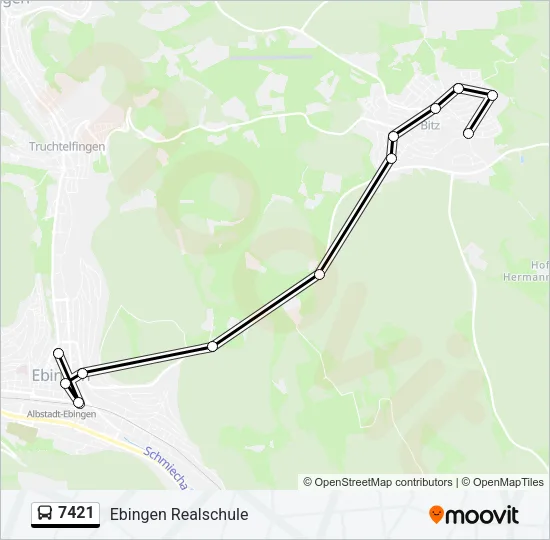 7421 Bus Line Map