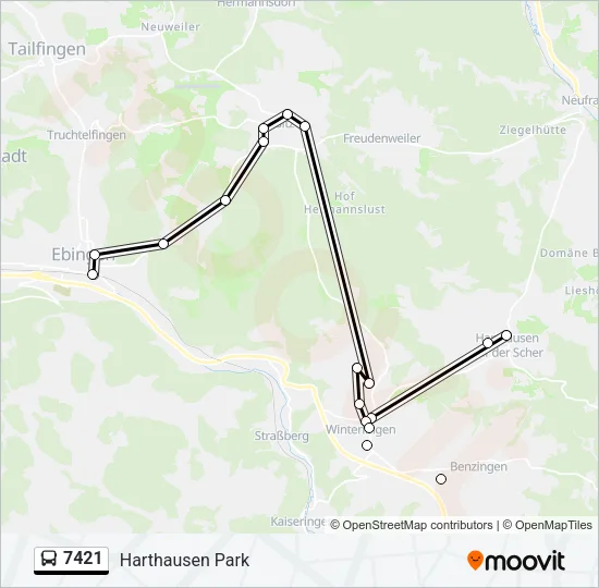 7421 Bus Line Map