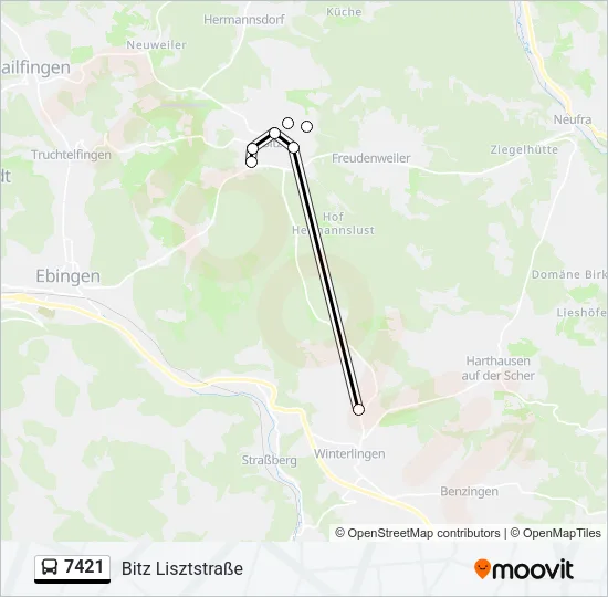 7421 Bus Line Map