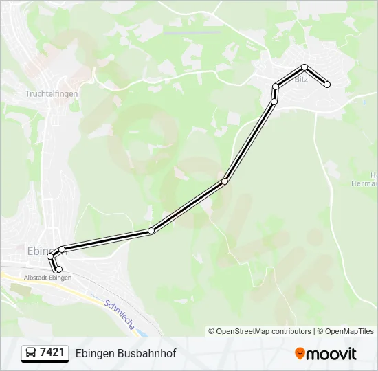 7421 Bus Line Map