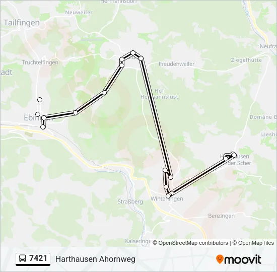7421 Bus Line Map