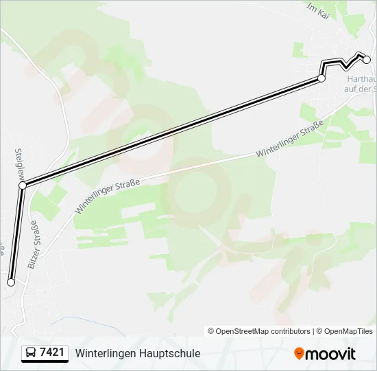 7421 Bus Line Map