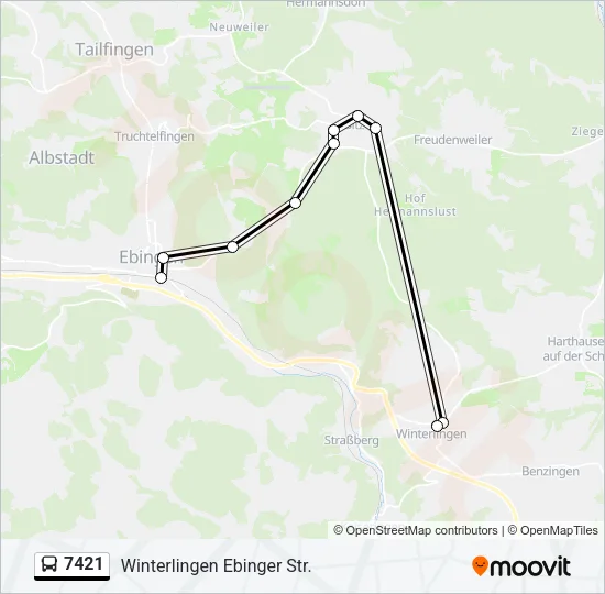 7421 Bus Line Map